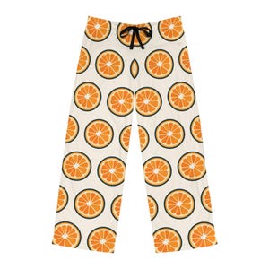 Citrus Slice Men&#39;s Pajama Pants, Fashionable Sleepwear, Cozy Lounge Pants, Ideal for Relaxing, Gift for Him, Summer Vibes, Holiday Comfort