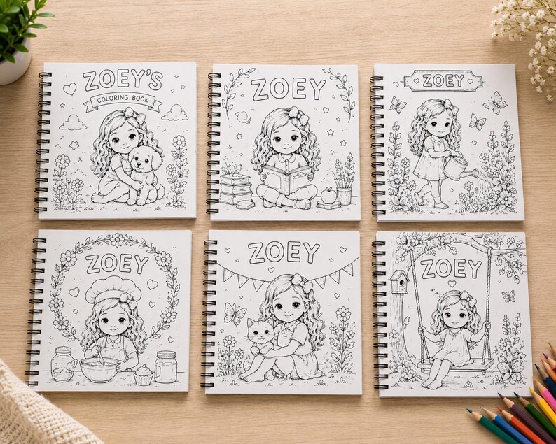Custom Photo Coloring Book, Personalized Kids Pages, Storybook Style - Etsy