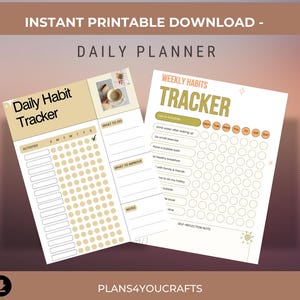 Monthly Habit Tracker Printable, routine tracker,2025 habit tracker, habit journal, Reusable Habit Track,habit challenge,habit challenge pdf