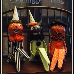 PATTERN Halloween Kneehugger Vintage Inspired Kneehugger Doll Pattern 3 Patterns PDF Instant Pattern, Kneehugger Elf, Knee hugger Elf image 1