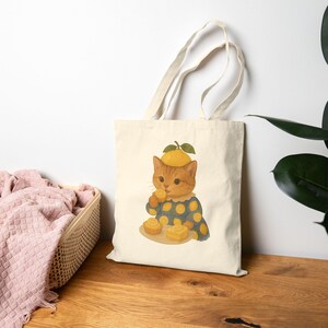 Cute Cat Tote Bag - Eco-Friendly Cotton Canvas, Perfect for Gifts, Grocery Runs, Pet Lovers, and Everyday Use