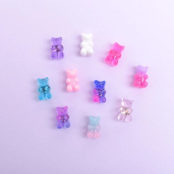 Gummy Bear Magnets, Girls Locker Magnets, Candy Refrigerator Magnets, Birthday Party Favor, Choose Girly Unisex Ombre Glitter Mix