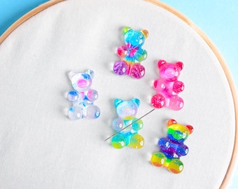 Resin Jumbo Bear Needle Minder- Choose from 5 Colors