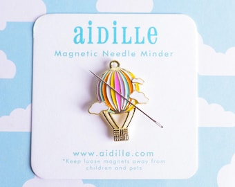 Enamel Hot Air Balloon Magnetic Needle Minder