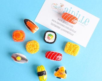 Realistic Sushi and Ramen Food Magnets – Set of 10