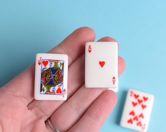 Playing Card Neodymium Magnets, Set of 5 or 10, Man Cave Decor