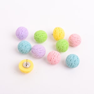 Ice Cream Scoop Thumb Tacks, Set of 5 or 10, Pastel Rainbow Colored Push Pins, Food Kitchen Bulletin Board Tacks, Office Cubicle Decor