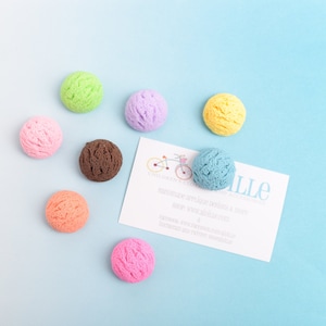 Ice Cream Scoop Magnets: Resin Rainbow Locker Decor, Set of 8