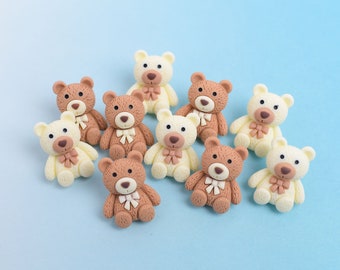 Teddy Bear Push Pins OR Magnets, Set of 10, Sweet Toy Bear Animal Thumb Tacks, Nursery Corkboard Wall Decor, Locker or Refrigerator Magnets