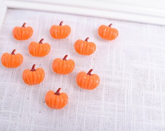 Fall Pumpkin Push Pins, Set of 10 Autumn Resin Gourd Thumb Tacks, Fall Country Halloween Home Decor