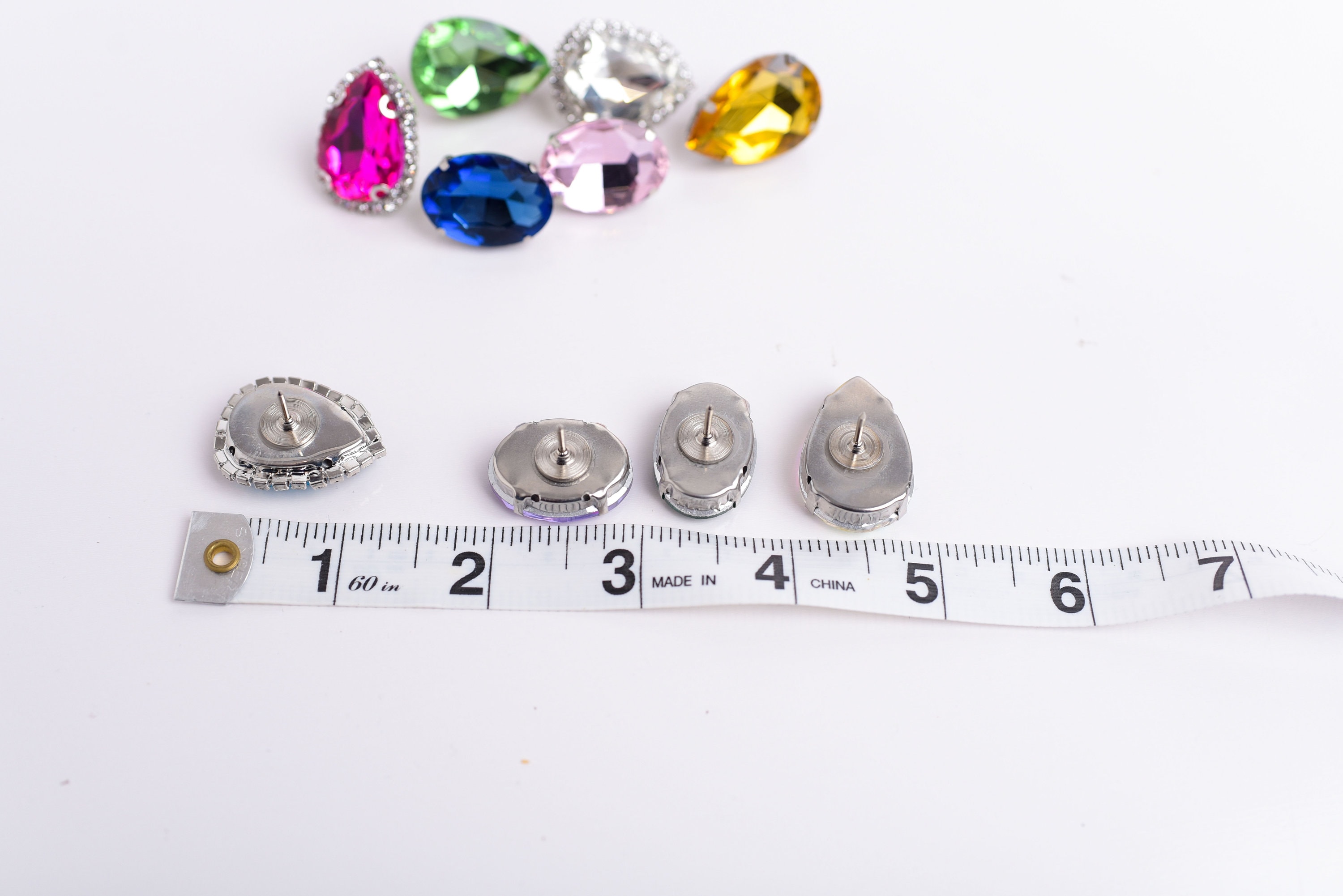 Large Gem Push Pins Assorted Glam Rhinestone Jewel Thumb Etsy