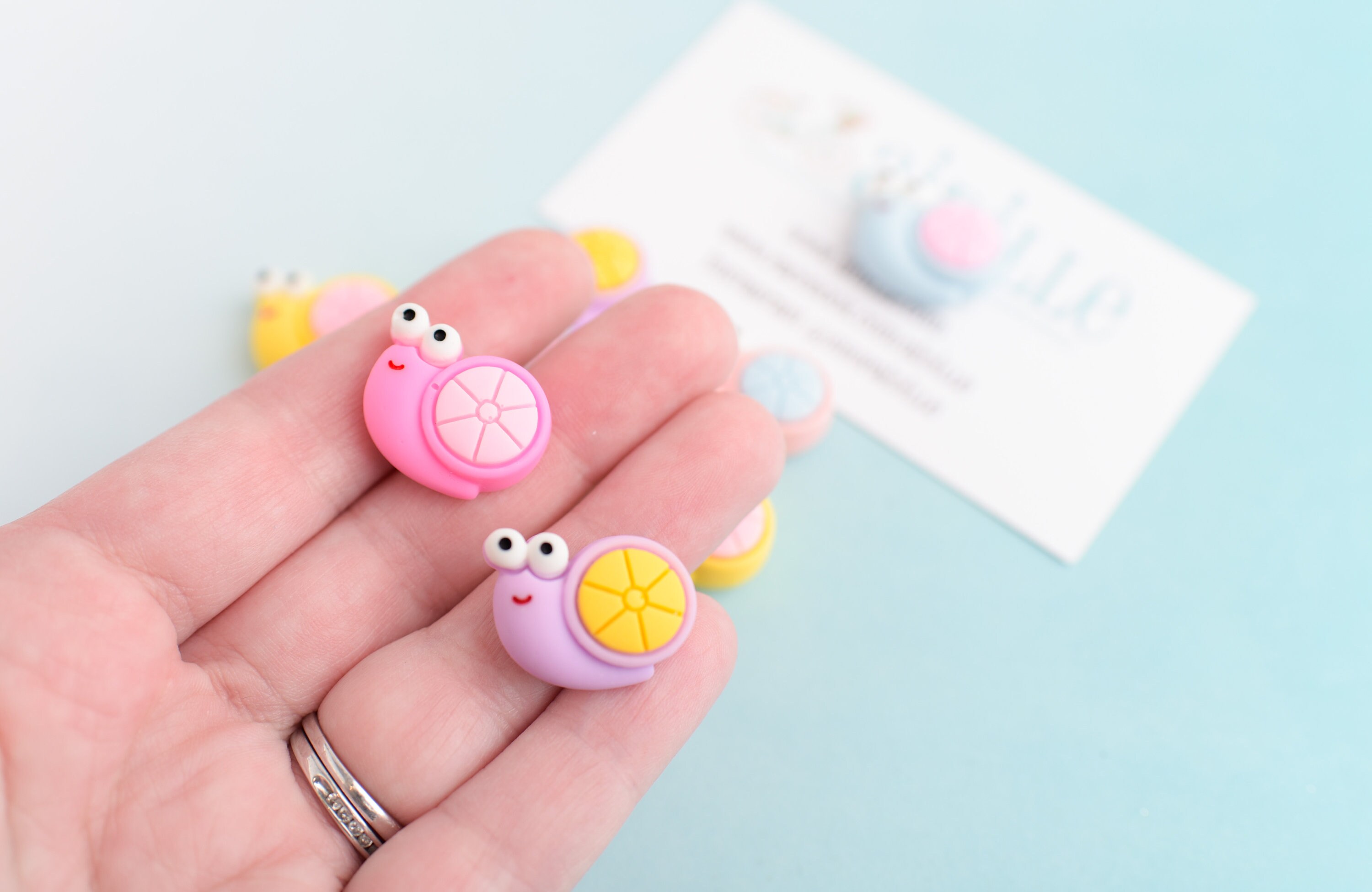 Snail Magnets Cute Cartoon Snail Magnets, Resin Colorful Girls Locker Magnets ...