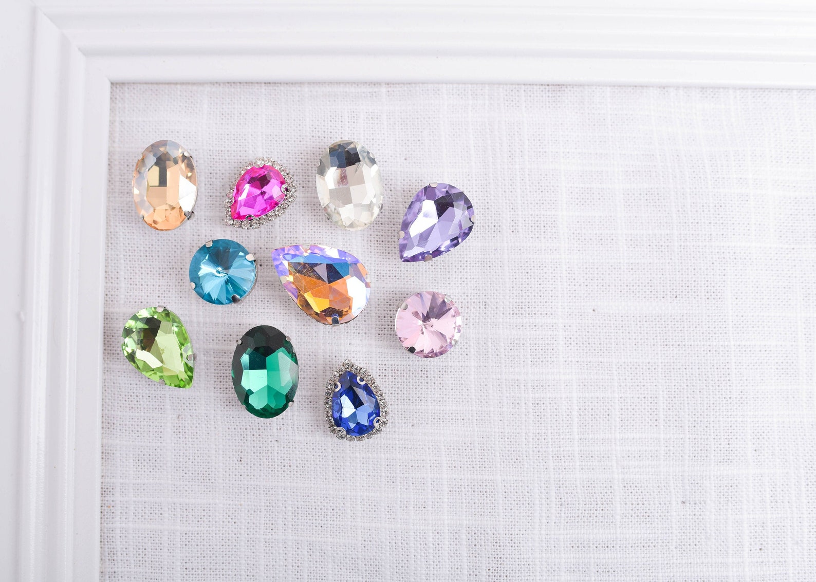 Large Gem Push Pins Assorted Glam Rhinestone Jewel Thumb Etsy