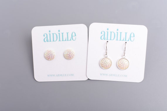 Sports Stud Earrings for Women - Volleyball Assorted Set