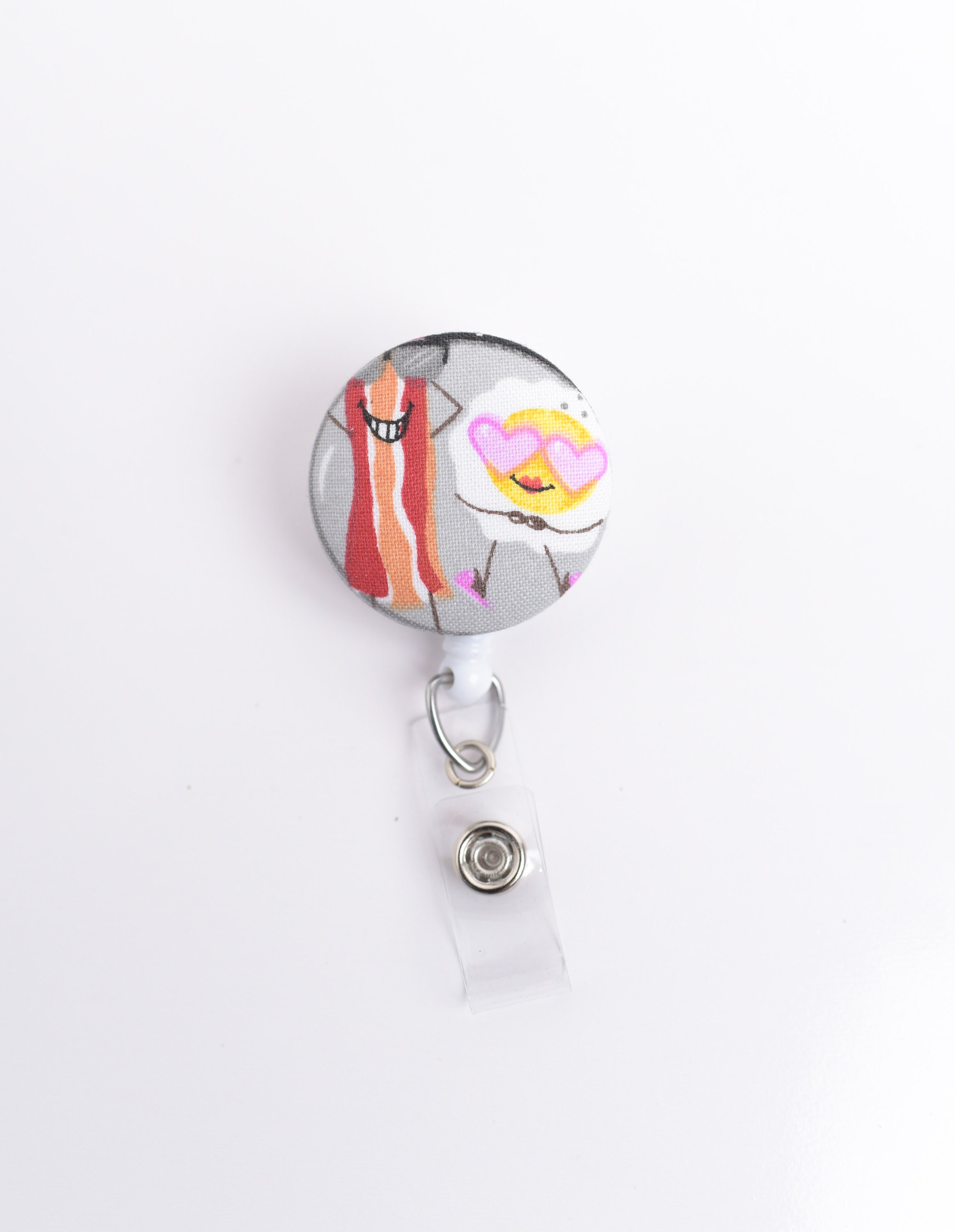 Breakfast Badge Reel / Novelty Retractable Badge ID Holder / Etsy