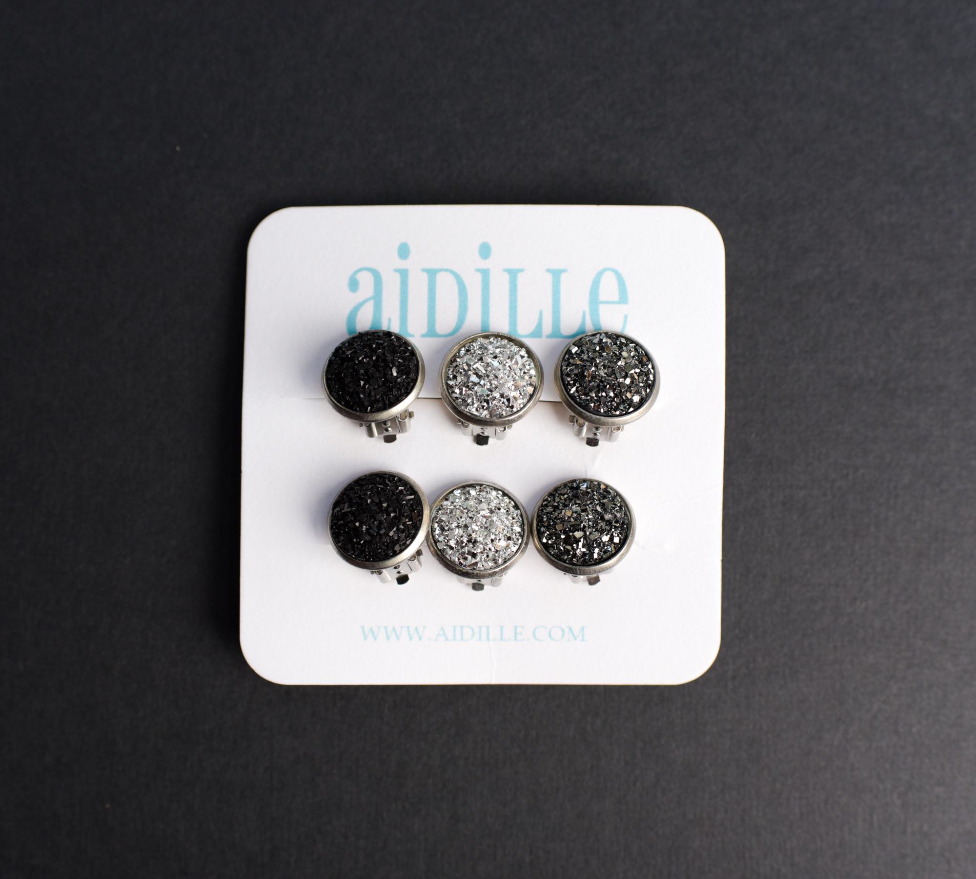 Orecchini ARGENTO TONDI Con Cabochon In Resina ORO - TONDO ARGENTO - Foto 2