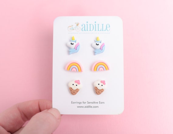 Cute Girls Accessories, Kids Earrings, Little Girl Jewelry, Girls Clay  Earrings, Heart Studs, Girls Hypoallergenic Earrings - Etsy