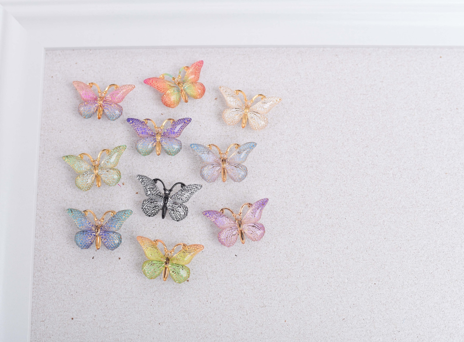Butterfly Thumb Tacks Set of 10 Assorted Colors Pretty Etsy