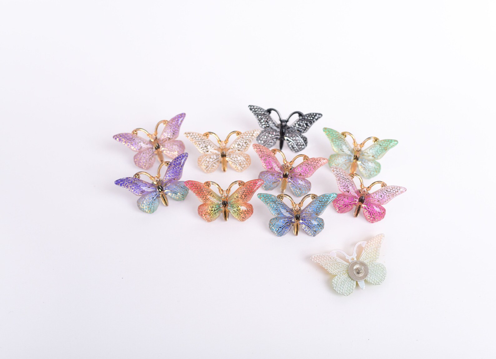 Butterfly Thumb Tacks Set of 10 Assorted Colors Pretty Etsy
