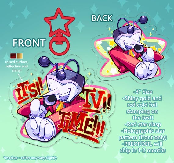 Deltarune Mr. (ant) Tenna Cold-stamped Keychain STOCK CAPPED