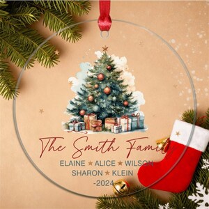 2025 Family Christmas Ornament, Custom New Family Ornament, Baby&#39;s First Christmas Ornament, Personalized Family Ornament