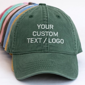 Casquette de baseball en coton brodée personnalisée : texte et logo personnalisés image 3