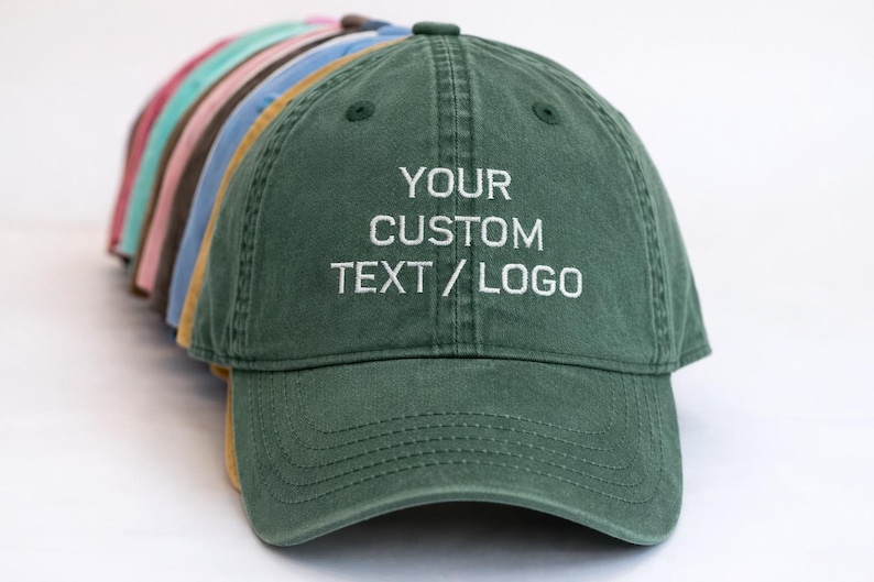 Casquette de baseball en coton brodée personnalisée : texte et logo personnalisés image 3