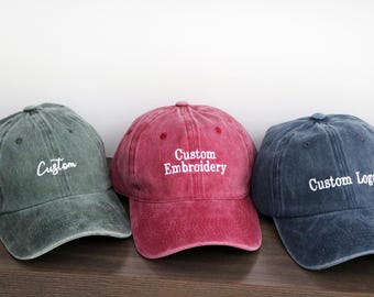 Gorra de béisbol de algodón bordada personalizada: Gorra con logotipo personalizado