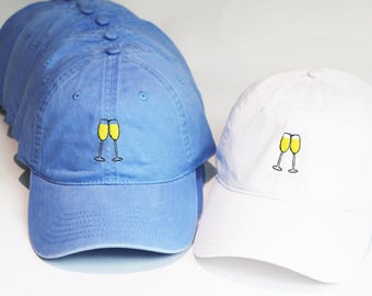 Embroidered Aperol Spritz Baseball Cap: Champagne Cotton Dad Hat