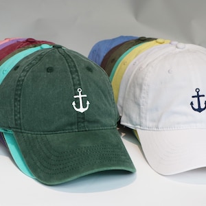 Anchor Baseball Cap, Captain Anchor,boyfriend gift, Womens anchor hat, Cotton hat,Personalized Cap, ,Anchor Hat Embroidered Baseball Dad Cap