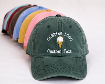 Custom Embroidered Baseball Hat,Personalized Text / Logo Hat,Vintage Retro Unisex Trucker Cap