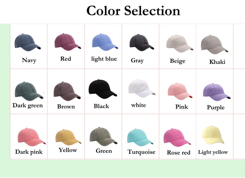 Casquette de baseball en coton brodée personnalisée : texte et logo personnalisés image 11