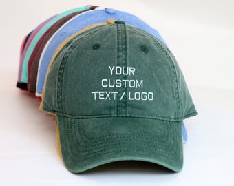 Cappello da baseball in cotone ricamato personalizzato: testo e logo personalizzati