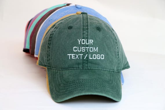 Custom Embroidered Cotton Baseball Hat: Personalized Text & Logo