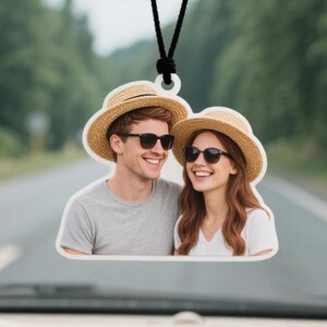 Custom Photo Car Air Freshener,Personalized Pet or People Gift,Anniversary Present for Car Owners,Accessory