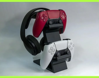 Controller and Headset Stand, Gaming Desk Organiser Holder, 3D Printed.