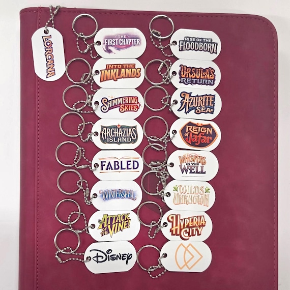 All Card Sets in Disney Lorcana Full Color Binder Pull Tags