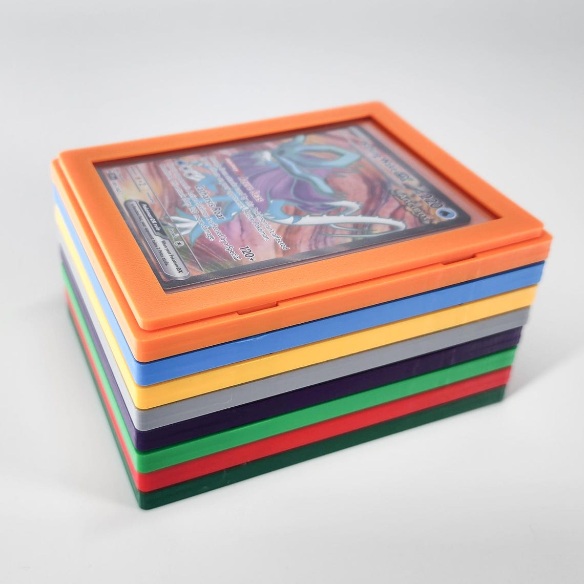 Toploader Display Toploader Card Display Case: Stackable, With Display Stand PLA Plastic ...
