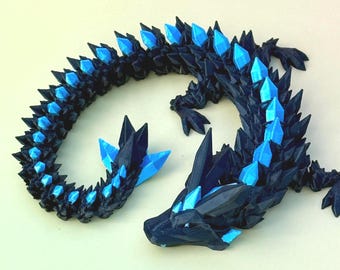 Black and Blue Crystal Dragon
