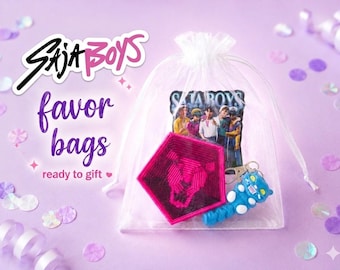 K-Pop Demon Hunters Saja Boys Party Favor Bag – Fidget, Keychain & Sticker