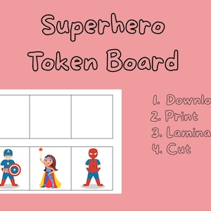 Tabellone da 3 gettoni - Supereroi