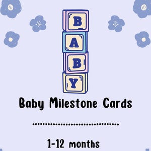 Editable Baby Milestone Cards | Monthly Baby Photo Props | Canva Template | Pastel Printable Milestone Cards | Instant Download