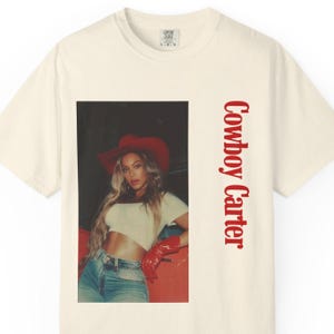 Koszulka Cowboy Carter Western, koszula z trasy koncertowej w stylu vintage | Towary koncertowe, prezent dla fana Bey | Uni-sex Comfort Colors S-4XL