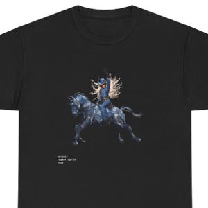 EKSPRESOWA 3-DNIOWA WYSYŁKA Koszulka Yoncé Denim Horse Cowboy Carter Tour | Koszulka dla fanów Beyhive | Prezent dla fanów Tour Merch | Strój koncertowy | Komfortowe kolory