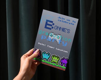 Level Up! Graduation Party Invitation Template