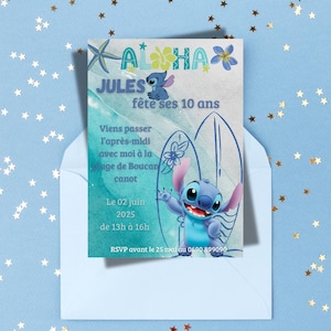 Stitch Verjaardagsuitnodigingskaart
