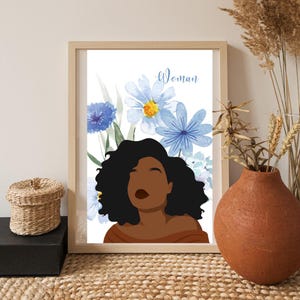 Woman portrait - wall poster - Woman decoration