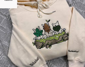 Zelda Korok Yahaha You Found Me Embroidered Sweatshirt and Hoodie, Gamer Gifts, Legend of Zelda Merch