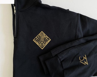 Lumiere Clair Obscur Embroidered Quater Zip Sweater, Expedition 33 Shirt, Video Game Gift for Him