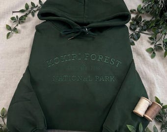 Kokiri Forest National Park Embroidered Sweatshirt and Hoodie, Hyrule Crewneck, Legend of Zelda Ocarina of Time Merch